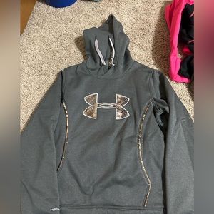 Grey and camouflage under amour hoodie